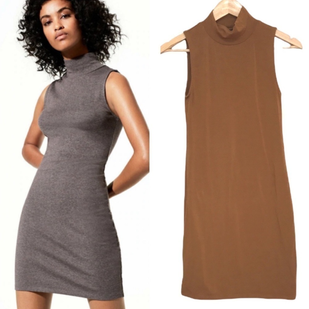 ARITZIA TNA Sasamat mustard yellow sleeveless bodycon Dress Size XS